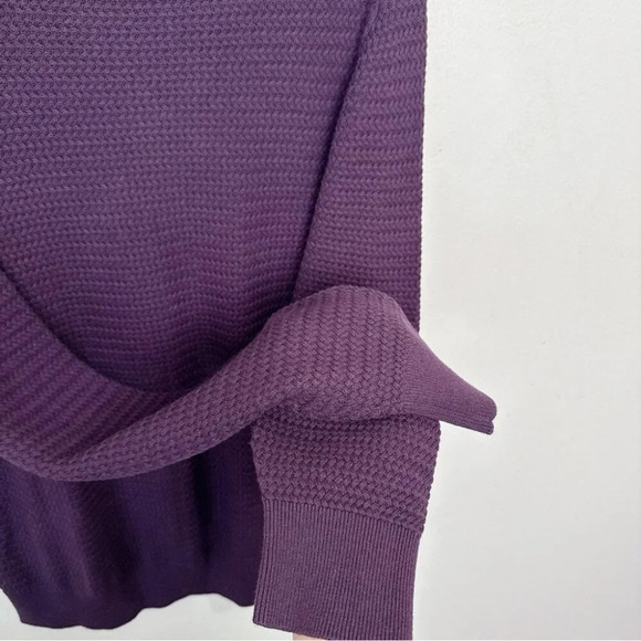 Ben  Sherman Mens Large Crew Neck Textured Cotton Purple Pullover - Picture 8 of 14